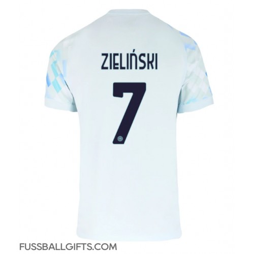 Inter Milan Piotr Zielinski #7 Fußballbekleidung Auswärtstrikot 2025-26 Kurzarm